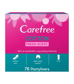 Carefree Panty Liners, Cotton, Aloe, Pack of 56
