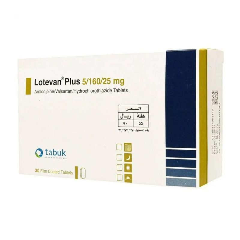 Lotevan Plus 5 160 25 Mg 30 Tablets